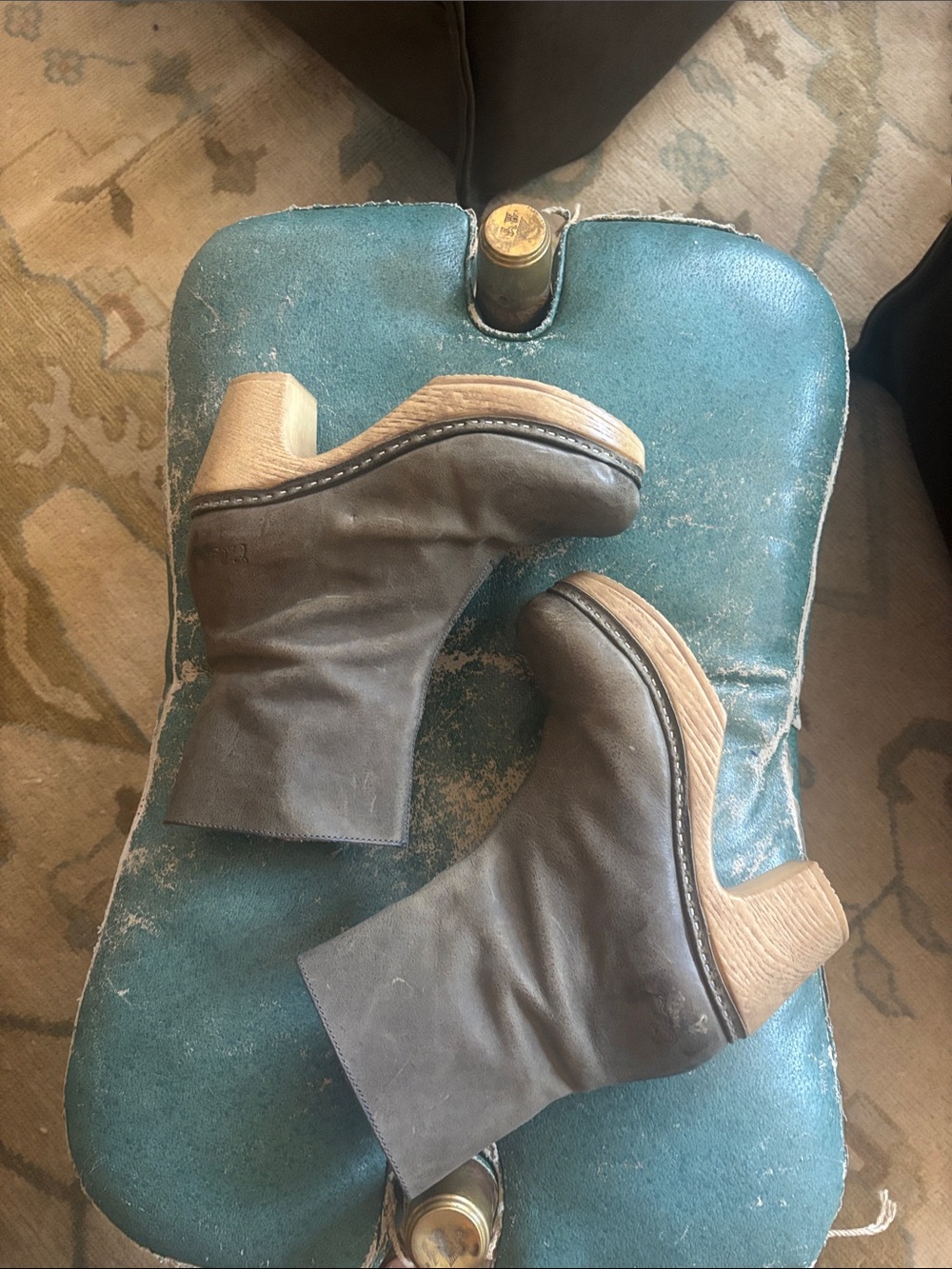 Calou Distressed Leather Ankle Boot